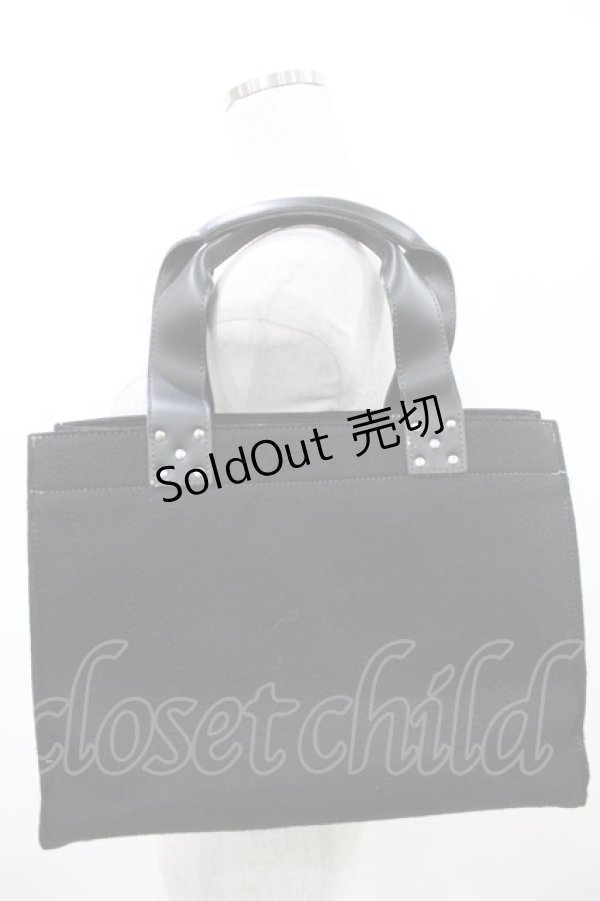 画像2: PEACE NOW / エンブレムプリントフェルトバッグ  黒 H-25-07-28-001-PU-BG-KB-ZH (2)