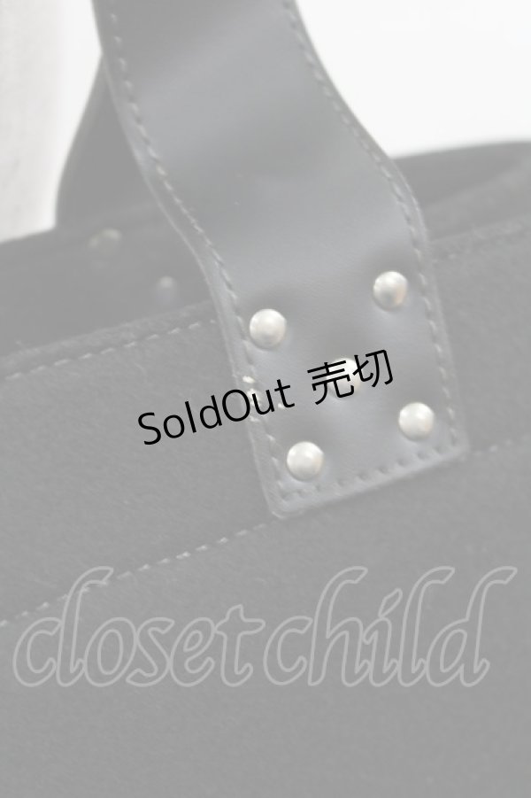 画像3: PEACE NOW / エンブレムプリントフェルトバッグ  黒 H-25-07-28-001-PU-BG-KB-ZH (3)