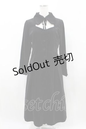 画像: PEACE NOW / 別珍コートワンピース  黒 H-25-07-28-012-PU-OP-KB-ZH