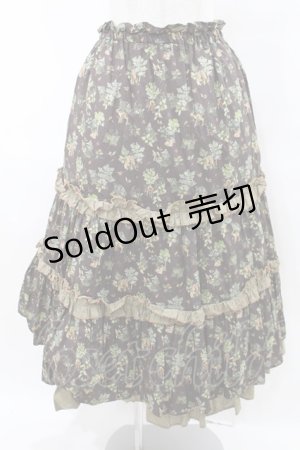 画像: Jane Marple / FOREST DELIGHTS//ティアードスカート  ブラウン H-25-07-28-018-JM-SK-KB-ZH
