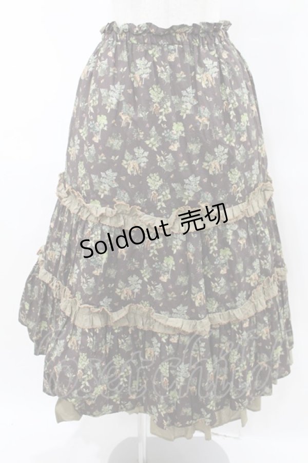 画像1: Jane Marple / FOREST DELIGHTS//ティアードスカート  ブラウン H-25-07-28-018-JM-SK-KB-ZH (1)