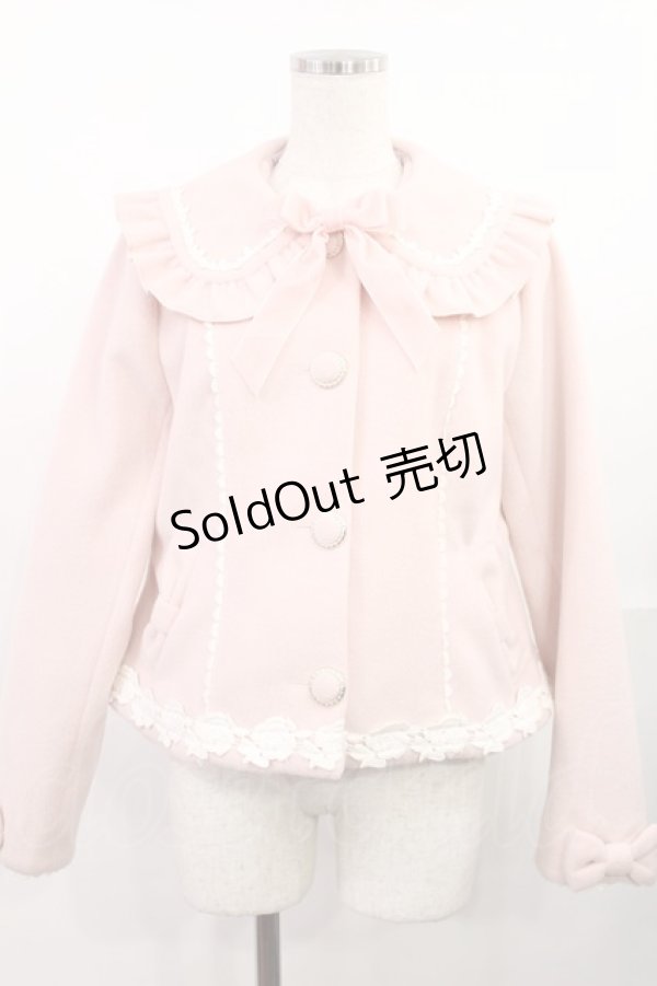 画像1: axes femme kawaii / ガーリーリボンショートコート M ピンク H-25-07-29-1027-AX-CO-NS-ZH (1)