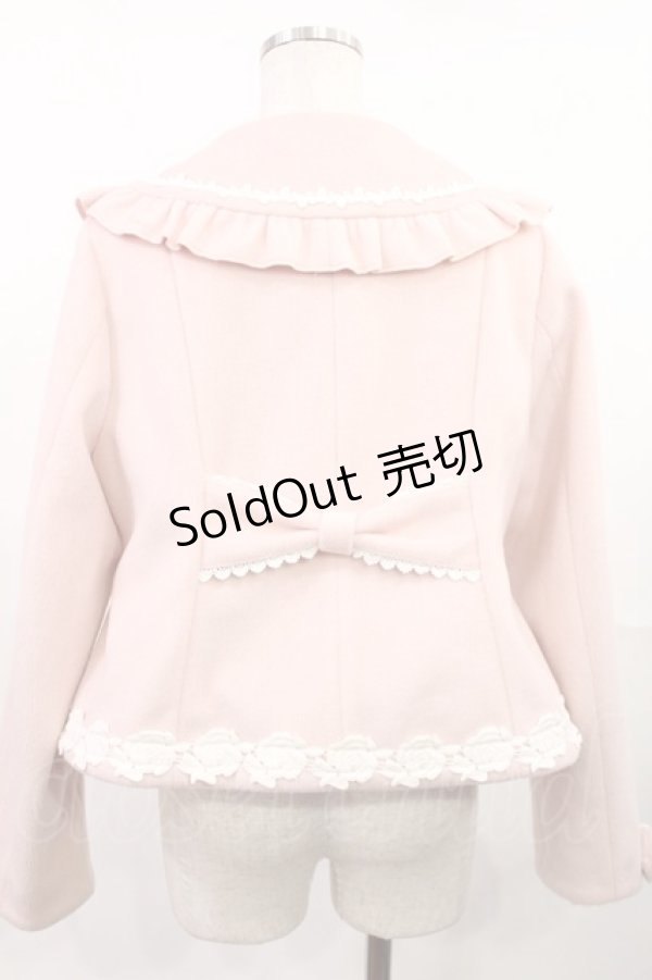 画像2: axes femme kawaii / ガーリーリボンショートコート M ピンク H-25-07-29-1027-AX-CO-NS-ZH (2)