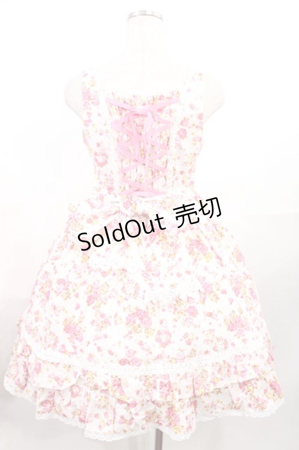 画像3: BABY,THE STARS SHINE BRIGHT / ちびねこブーケ柄リボンいっぱいジャンパースカート Free オフ白 H-25-07-29-1002-BA-OP-NS-ZH (3)
