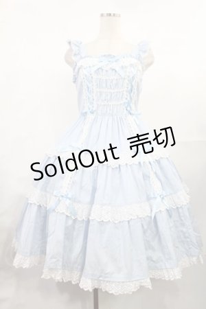 画像: Angelic Pretty / Romanticティアードジャンパースカート Free サックス H-25-07-29-1007-AP-OP-NS-ZH
