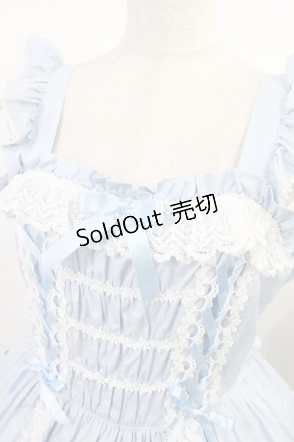 画像6: Angelic Pretty / Romanticティアードジャンパースカート Free サックス H-25-07-29-1007-AP-OP-NS-ZH (6)