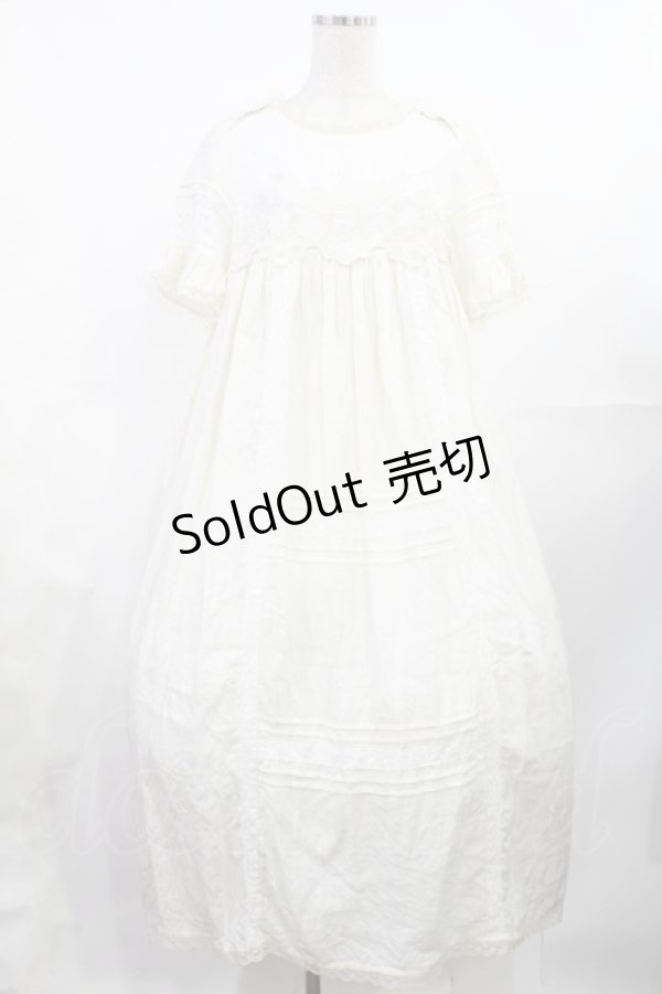 画像1: SERAPHIM / 花冠のワンピース  アイボリー H-25-07-29-1011-LO-OP-IG-ZH (1)