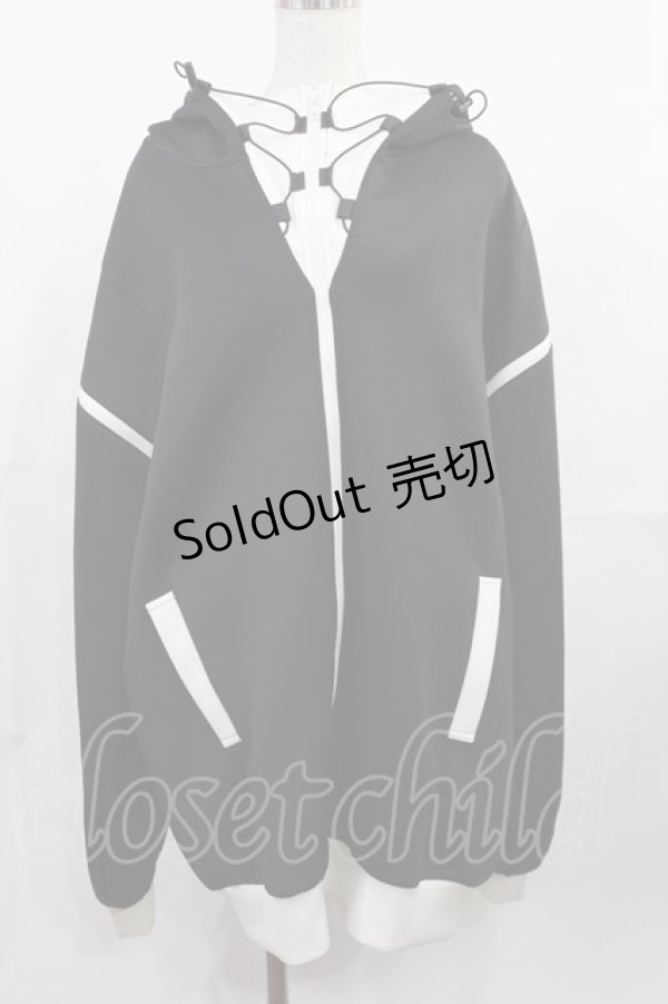 画像1: Jamie エーエヌケー / ジャージのパーカー M ブラック H-25-07-29-1025-LO-TO-NS-ZH (1)