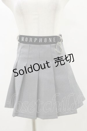 画像: MORPH8NE / OFF SKIRT S ブラック×ホワイト H-25-07-29-012-PU-SK-KB-ZI