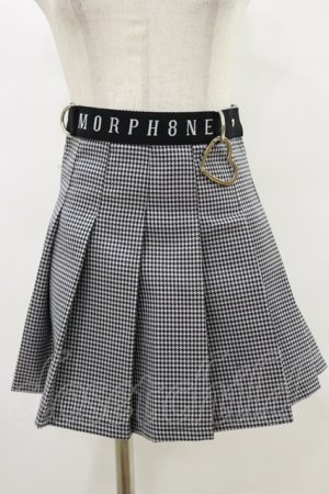 画像: MORPH8NE / OFF SKIRT S ブラック×ホワイト H-25-07-29-013-PU-SK-KB-ZH