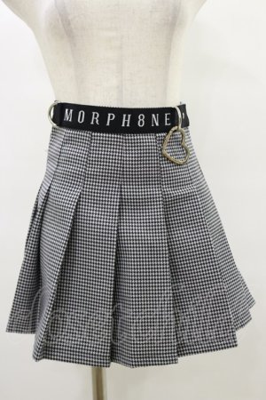 画像: MORPH8NE / OFF SKIRT S ブラック×ホワイト H-25-07-29-015-PU-SK-KB-ZH