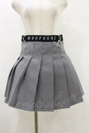 画像: MORPH8NE / OFF SKIRT L ブラック×ホワイト H-25-07-29-003-PU-SK-KB-ZH