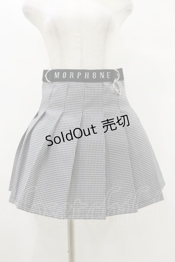 画像1: MORPH8NE / OFF SKIRT L ブラック×ホワイト H-25-07-29-003-PU-SK-KB-ZY (1)