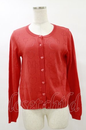 画像: Nile Perch / ディズニーコラボカーディガン Free レッド H-25-07-30-057-LO-TS-NS-ZH