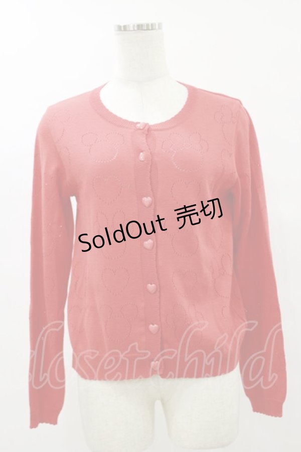 画像1: Nile Perch / ディズニーコラボカーディガン Free レッド H-25-07-30-057-LO-TS-NS-ZH (1)