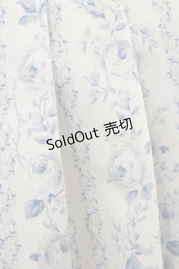 画像3: an another angelus / ストライプアンティークローズ柄スカート Free OFF×BL H-25-07-30-059-CA-SK-NS-ZH (3)