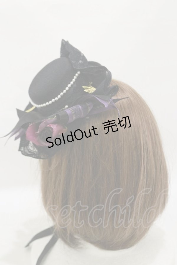画像2: ALICE and the PIRATES / Sweet Devil ミニミニハット  ブラック H-25-07-30-010-PA-AC-NS-ZH (2)