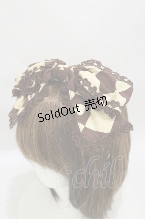 画像1: BABY,THE STARS SHINE BRIGHT / ALICE'S Marchin' Cookie Flavour リボンカチューシャ  ブラウン H-25-07-30-011-BA-AC-NS-ZH (1)