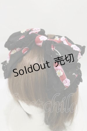 画像: BABY,THE STARS SHINE BRIGHT / Cherish my juicy cherry 柄リボンカチューシャ  ブラック H-25-07-30-012-BA-AC-NS-ZH