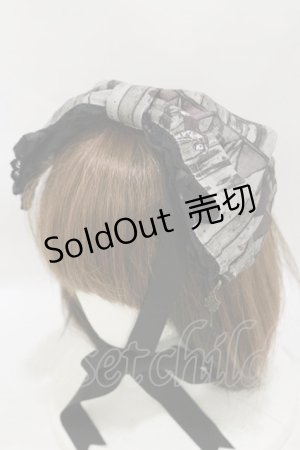 画像: ALICE and the PIRATES / Quiet toys room〜あの子と遊んだあの日々を〜柄リボンヘッドドレス  ブラック H-25-07-30-015-PA-AC-NS-ZH