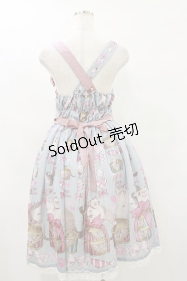 画像2: Royal Princess Alice / Wrapping Ribbon Cat・ねこ助コラボジャンパースカート Free ブルー H-25-07-30-083-LO-OP-NS-ZH (2)