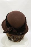 画像2: Fi.n.t / ベロアリボンクラシカルボーラーハット  BROWN H-25-07-30-027-CA-AC-NS-ZH (2)