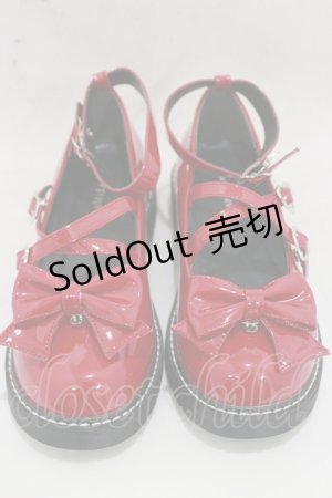 画像: DearMyLove / クロスベルトリボンローヒール姫パンプス 23.0ｃｍ レッド H-25-07-30-034-EL-SH-NS-ZH
