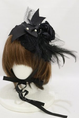 画像: ALICE and the PIRATES / Vampire Rose丸型ヘッドドレス  ブラック H-25-07-30-004-PA-AC-NS-ZH