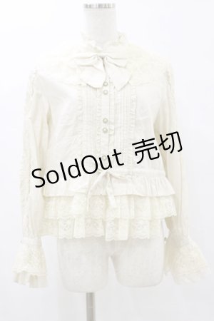 画像: metamorphose / スタンドカラーオーバーブラウス Free アイボリー H-25-07-30-044-ME-BL-NS-ZH