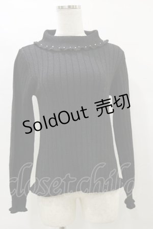 画像: axes femme / タートルラメニットプルオーバー M ブラック H-25-07-31-047-AX-TO-NS-ZH