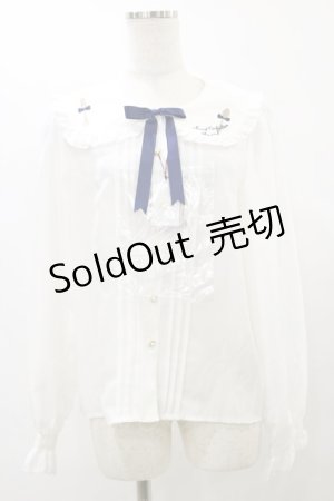 画像: Amavel / カトラリー刺繍ブラウス Free オフ H-25-07-31-049-CA-BL-NS-ZH