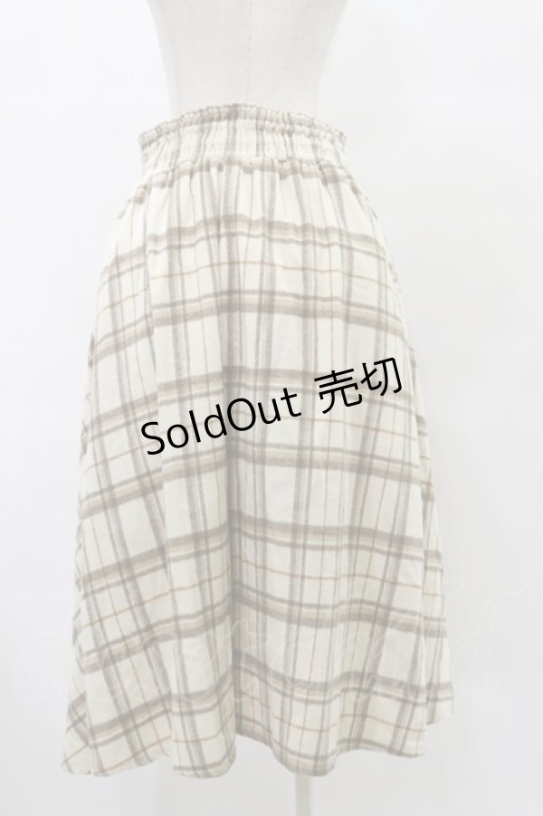 画像2: axes femme / ハイウエスト起毛チェックスカート Free ベージュ H-25-07-31-057-AX-SK-NS-ZH (2)