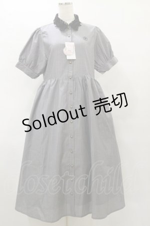 画像: m petit by misako / ストライプワンピース M グレー H-25-07-31-071-LO-OP-NS-ZH