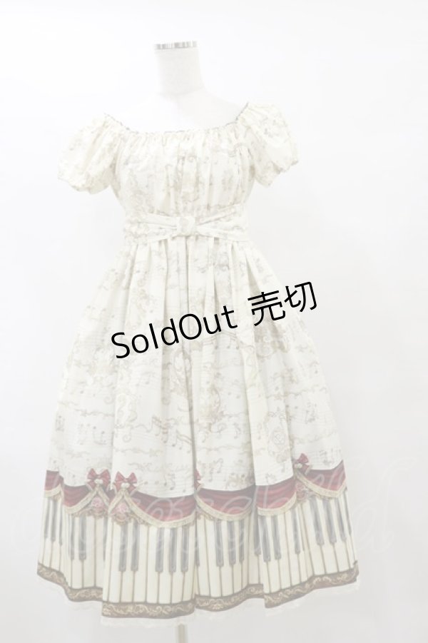 画像1: Enchantlic Enchantilly / アンティークエレガンスピアノワンピース Free 生成り H-25-07-31-078-LO-OP-NS-ZH (1)