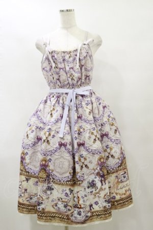 画像: Enchantlic Enchantilly / すみれのお茶会ティアードジャンパースカート Free 生成り H-25-07-31-079-LO-OP-NS-ZH