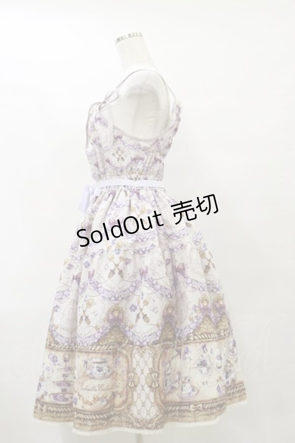画像3: Enchantlic Enchantilly / すみれのお茶会ティアードジャンパースカート Free 生成り H-25-07-31-079-LO-OP-NS-ZH (3)