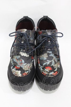 画像: YOSUKE / 厚底レースアップシューズ 26 黒 H-25-07-31-1001-PU-SH-KB-ZH