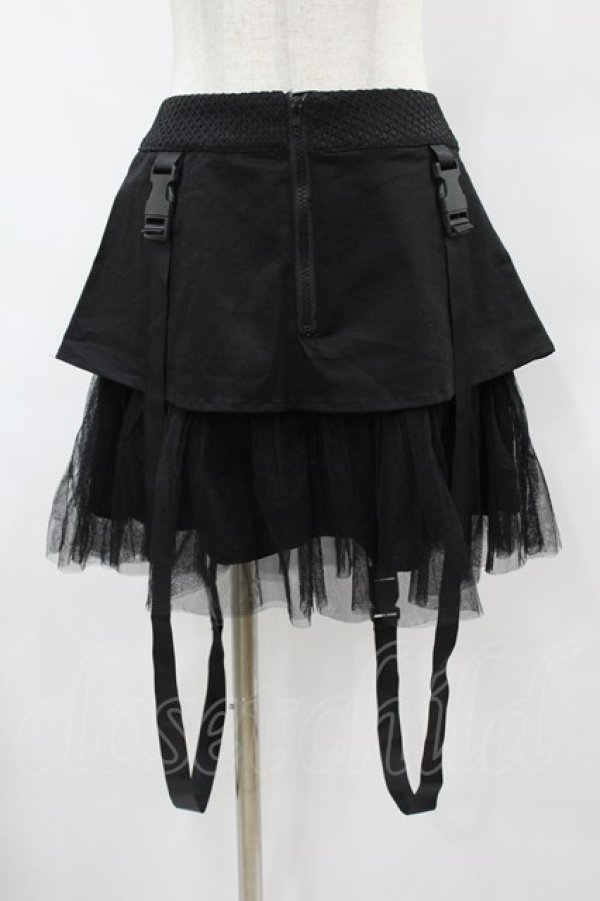 画像1: PUNK RAVE / 裾チュールスカート M 黒 H-25-07-31-1037-PU-SK-KB-ZH (1)