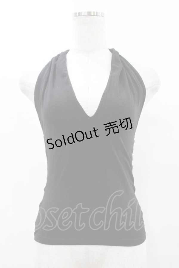 画像1: Jean Paul GAULTIER / ホルターネックキャミソール 40 黒 H-25-07-31-1040-GO-TO-KB-ZH (1)