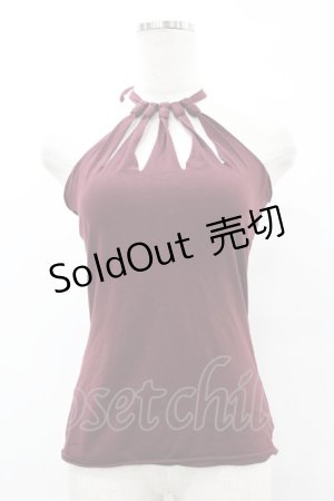 画像: Jean Paul GAULTIER / ホルターネックキャミソール 40 ワイン H-25-07-31-1041-GO-TO-KB-ZH