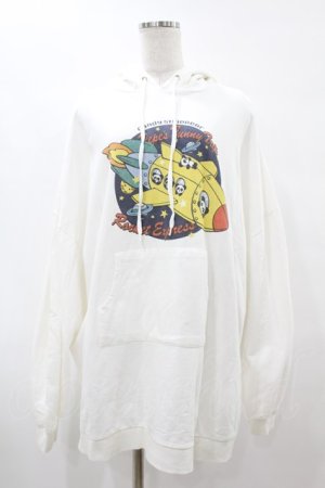 画像: Candy Stripper / PEPE'S ROCKET TRIP HOODIE  白 H-25-07-31-1042-PU-TO-KB-ZH