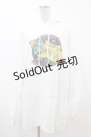 画像: Candy Stripper / PEPE'S ROCKET TRIP HOODIE  白 H-25-07-31-1042-PU-TO-KB-ZH