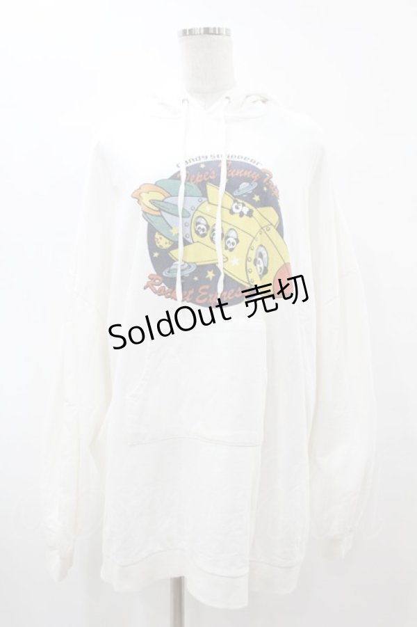 画像1: Candy Stripper / PEPE'S ROCKET TRIP HOODIE  白 H-25-07-31-1042-PU-TO-KB-ZH (1)