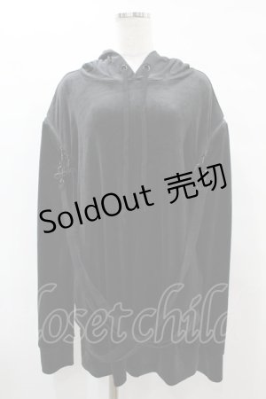 画像: KILL STAR / ZIPベルベットパーカー M 黒 H-25-07-31-1049-SL-TO-KB-ZH