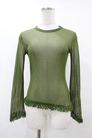 画像: Jean Paul GAULTIER / 裾フリンジシアーカットソー 40 緑 H-25-07-31-1051-GO-TO-KB-ZH
