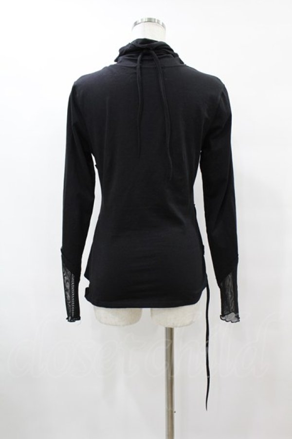 画像2: PUNK RAVE / メッシュ切替ハイネックトップス M-L 黒 H-25-07-31-1052-PU-TO-KB-ZH (2)