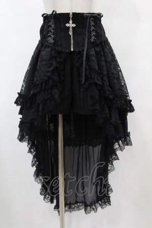 画像: majoh / CROSS JEWEL LACE UP VEIL PANTS  黒 H-25-07-31-1017-0-PA-KB-ZH