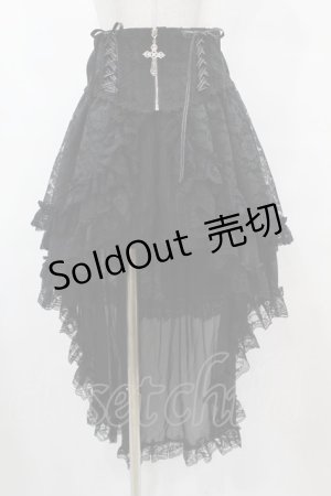 画像: majoh / CROSS JEWEL LACE UP VEIL PANTS  黒 H-25-07-31-1017-0-PA-KB-ZH