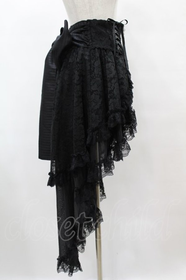 画像3: majoh / CROSS JEWEL LACE UP VEIL PANTS  黒 H-25-07-31-1017-0-PA-KB-ZH (3)