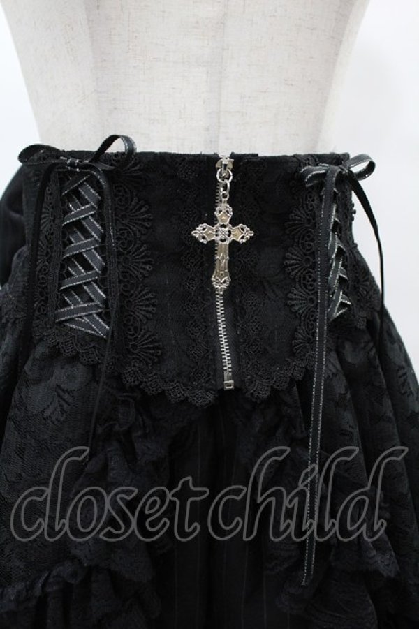 画像4: majoh / CROSS JEWEL LACE UP VEIL PANTS  黒 H-25-07-31-1017-0-PA-KB-ZH (4)